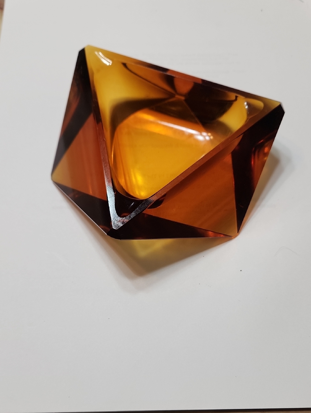Vintage Amber Ashtray